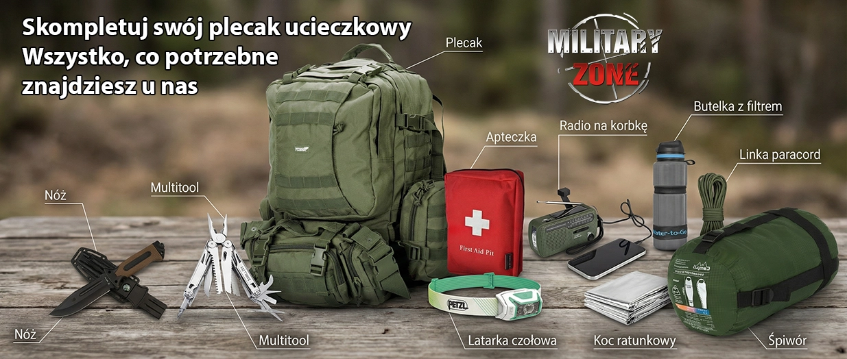 Plecak ucieczkowy - sam skompletuj to co najważniejsze