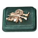 Odznaka ręcznie składana św. Hubert z brązu - Makama