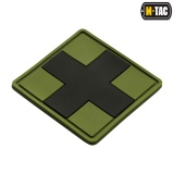 M-Tac naszywka Medic Cross Square 3D PVC olive emblemat